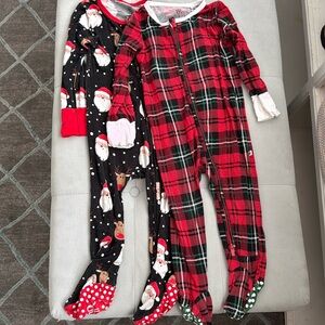 Bums & Roses BUNDLE Footed Pajama Onesies 2T